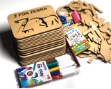 DIY Kids Wooden Stencils Set Large