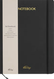 Z Ashridge A4 PU Rainbow Edge Lined Notebook Black