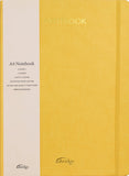 Z Ashridge A4 PU Rainbow Edge Lined Notebook Yellow