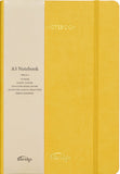 Z Ashridge A5 PU Rainbow Edge Lined Notebook Yellow