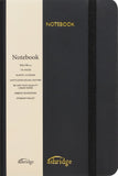 Z Ashridge Small PU Rainbow Edge Lined Notebook Black