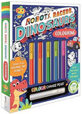 ROBOTS, RACERS, DINOSAURS COLOURING.