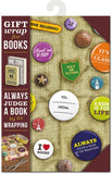 IF Gift Wrap for Books - Book Badges (Wrapping Paper)