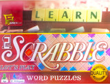 Lets Play 2 in 1 Scrabble Plus 9 Mens Morris World Puzzles 7502