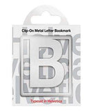Helvetica Clip-On Letter Bookmark - B