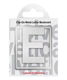 Helvetica Clip-On Letter Bookmark - E