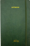 Z Ashridge A5 PU Rainbow Edge Lined Notebook Olive