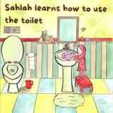 Sahlah learns how to use the toilet
