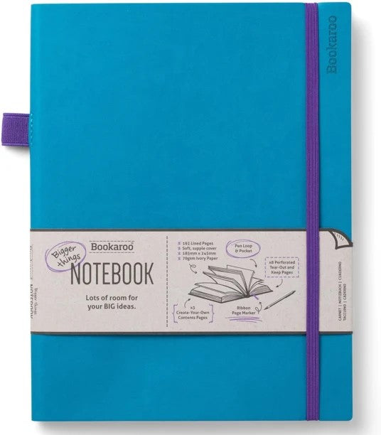 Bookaroo Bigger Things Notebook Journal  Turquoise