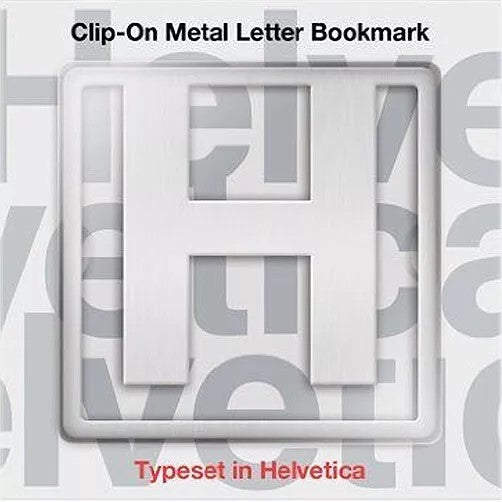 Helvetica Clip On Letter Bookmark   H