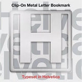 Helvetica Clip On Letter Bookmark   H