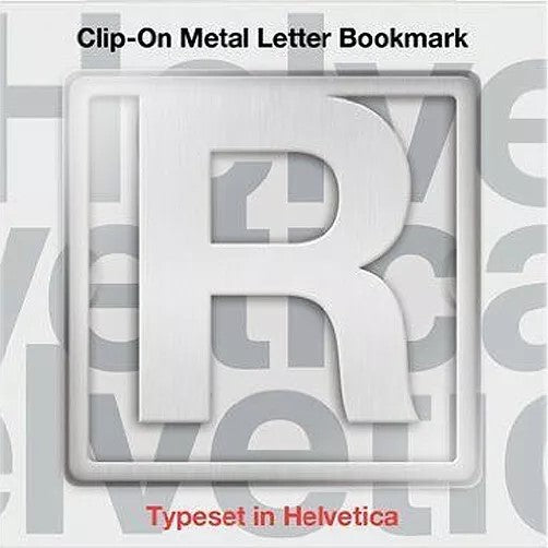 Helvetica Clip On Letter Bookmark  R