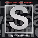Helvetica Clip On Letter Bookmark   S