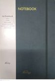 Z Ashridge A4 PU Rainbow Edge Lined Notebook  Olive