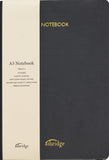 Z Ashridge A5 PU Rainbow Edge Lined Notebook  Black