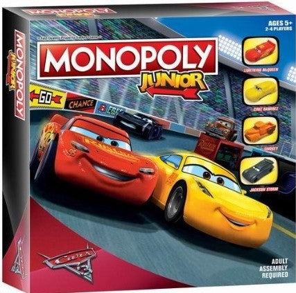Monopoly Junior: Disney Pixar Cars 3 Edition (Board Game)