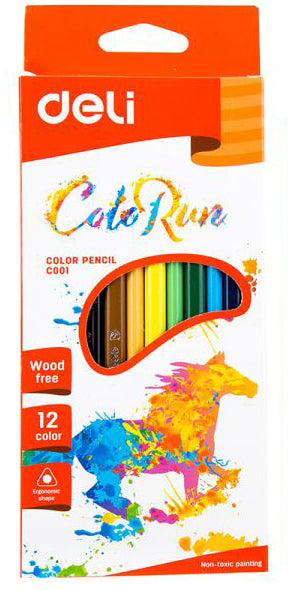 Deli Plastic Colored Pencil 12s C00100