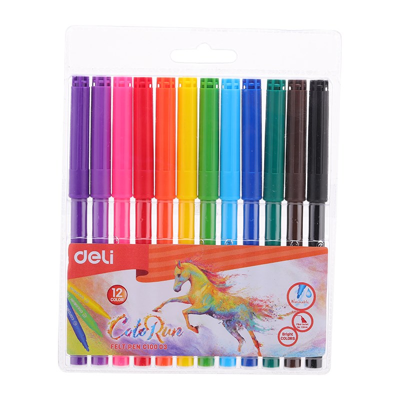 Felt Pens Bright Colours Washable EC10003
