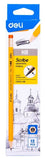 Deli Graphite Pencil With Rubber EC003HB