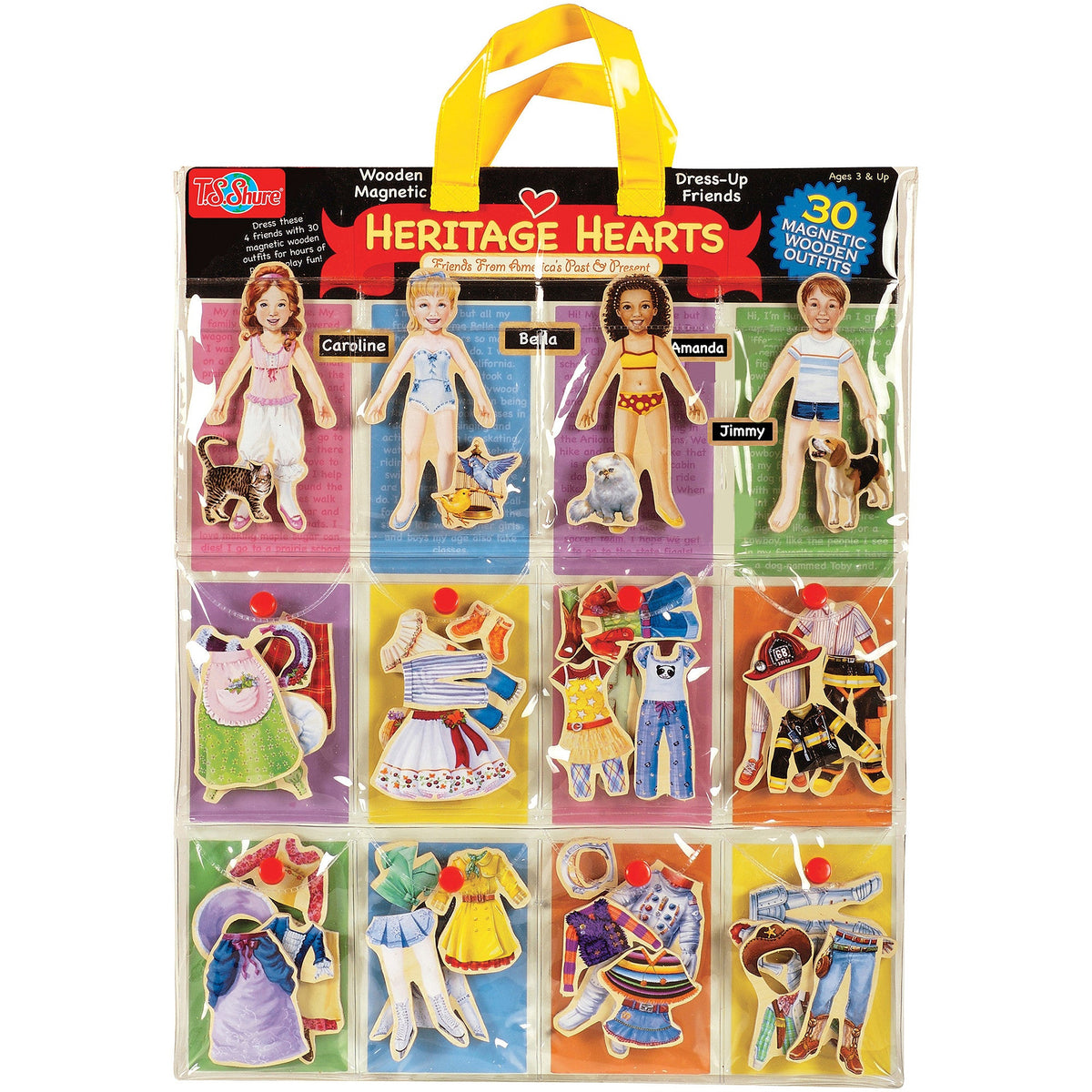 Heritage Hearts Wooden Magnetic Dress-Up Doll Friends