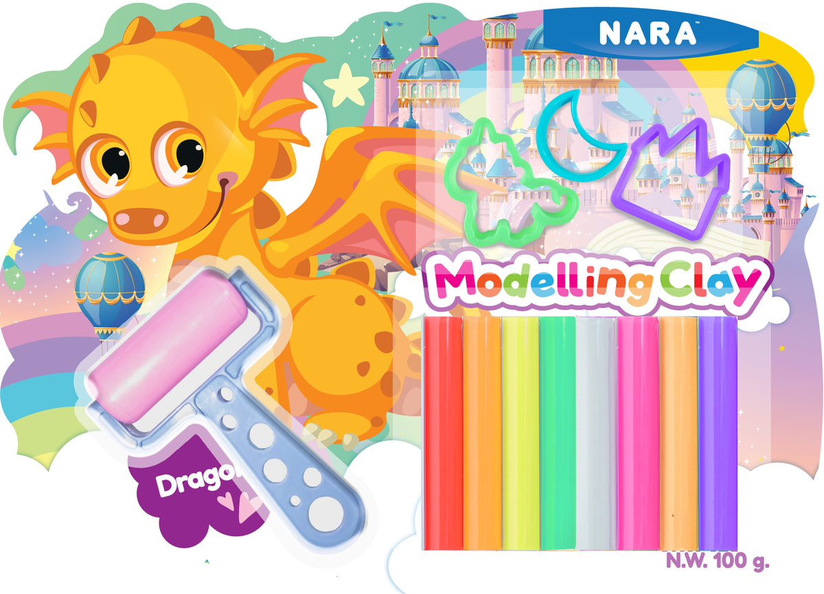 Kiddy Clay Modeling 8 Colors  3 Cutter 1 Roller