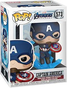 Funko Pop Marvel Endgame Captain America With Broken Shield And Mjolnir
