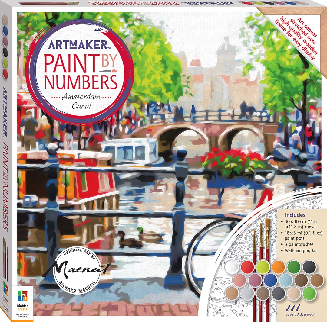 Art Maker Paint by Numbers Canvas Amsterdam Canal