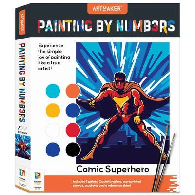 Curious Universe Comic Superhero ArtMaker Paint by Numbers Kit