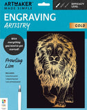 Art Maker Made Simple Engraving Artistry Prowling Lion