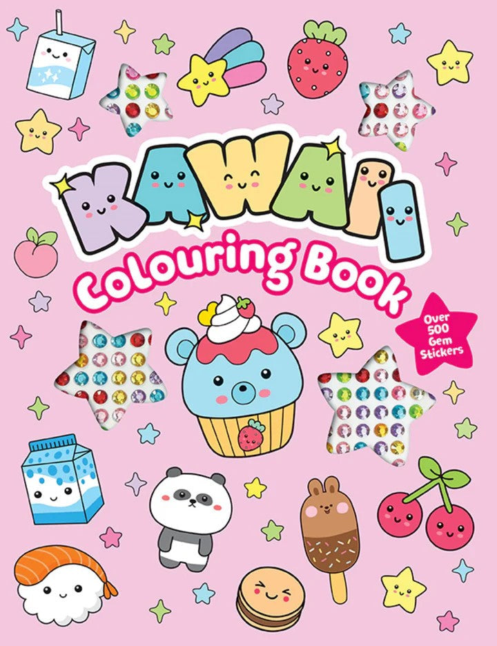 Kawaii - Gem Sticker Colouring Book