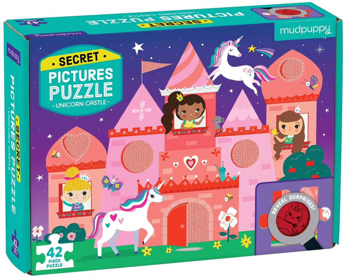 Mudpuppy Unicorn Castle Secret Pictures Puzzle, Multicolor