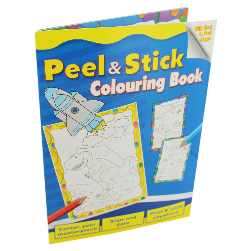 Peel and Stick Colouring Book Rocket