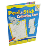 Peel and Stick Colouring Book Rocket