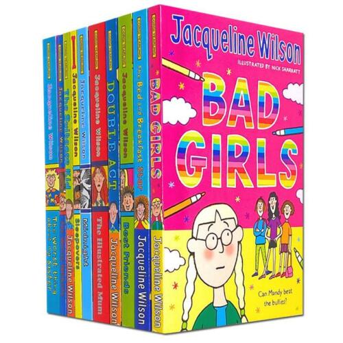 Jacqueline Wilson 10 Books Collection Set (Bed and Breakfast Star, BestFriends, Bad Girls, Double Act, Illustrated Mum, Midnight, Sleepovers, Suitcase Kid and MORE!)
