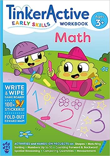 TinkerActive Early Skills Math Workbook Ages 3+