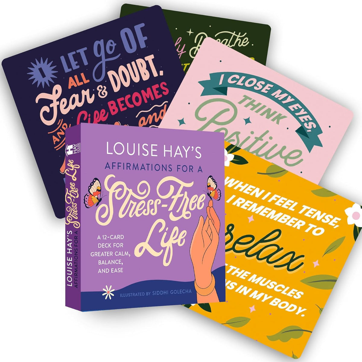 Louise Hay's Affirmations for a Stress-Free Life A 12-Card Deck for Greater Calm, Balance, and Ease