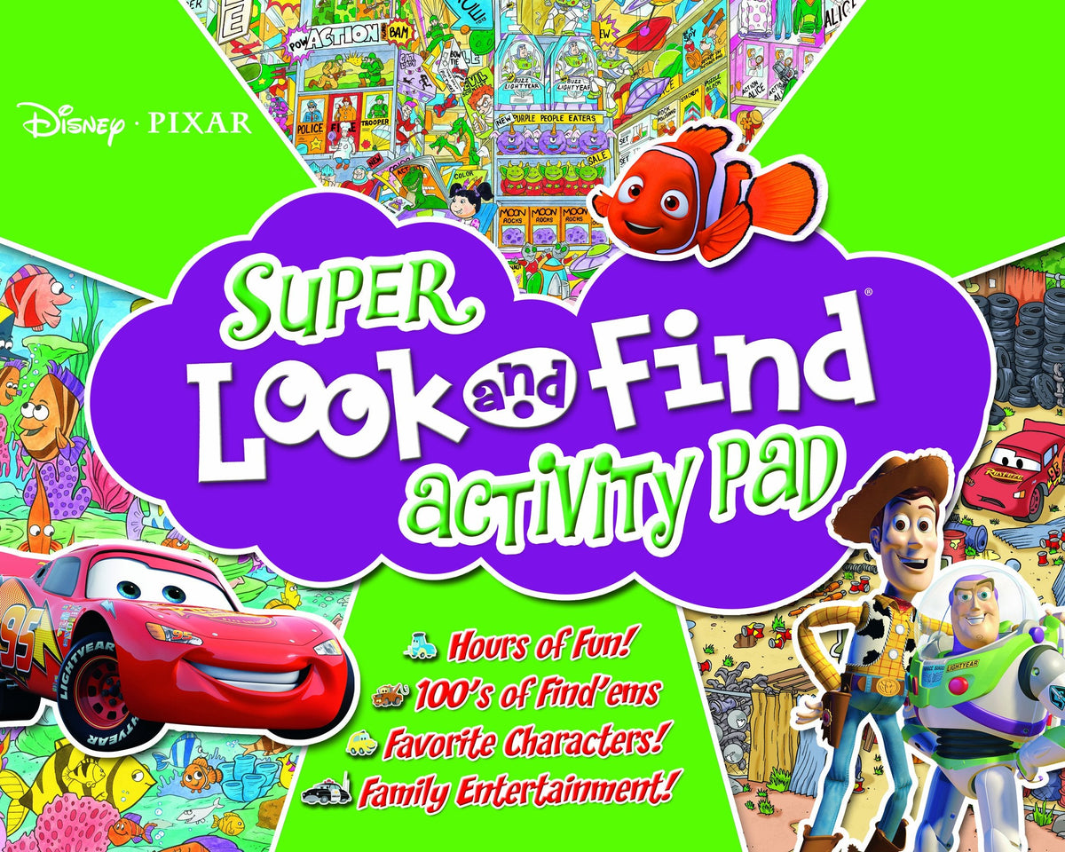 Disney Pixar Look and Find Activity Pad with Stickers