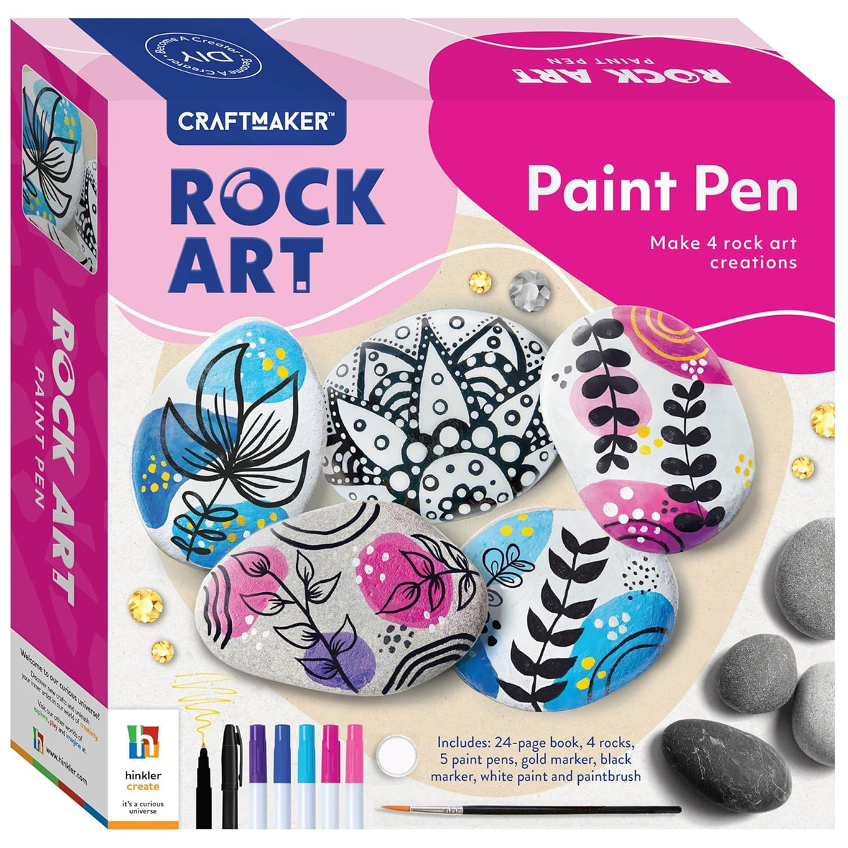 Craft Maker Paint Pen Rock Art Kit