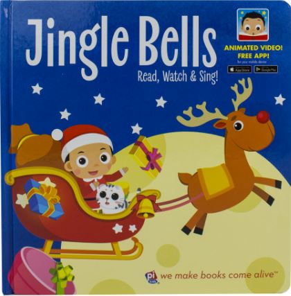 Jingle Bells Video Board Book (p i kids) Read, Watch, and Sing! Free Downloadable App