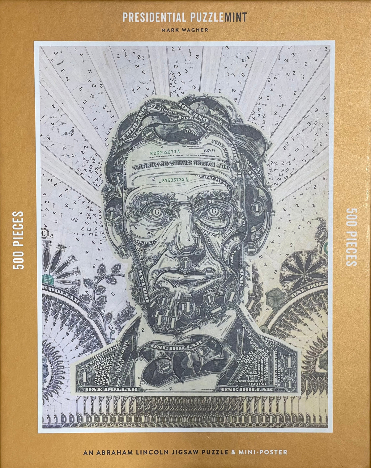 Presidential Puzzlemint 500-Piece Puzzle - An Abraham Lincoln Jigsaw Puzzle and Mini-Poster : Jigsaw Puzzles for Adults