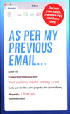 As Per My Previous Email ...: Decode Your Inbox, One Pass-Agg Message At A Time
