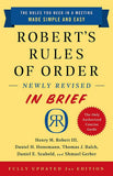Robert's Rules of Order Newly Revised In Brief