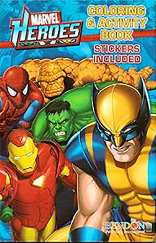 Marvel Heroes Coloring and Activity Book Stickers Included