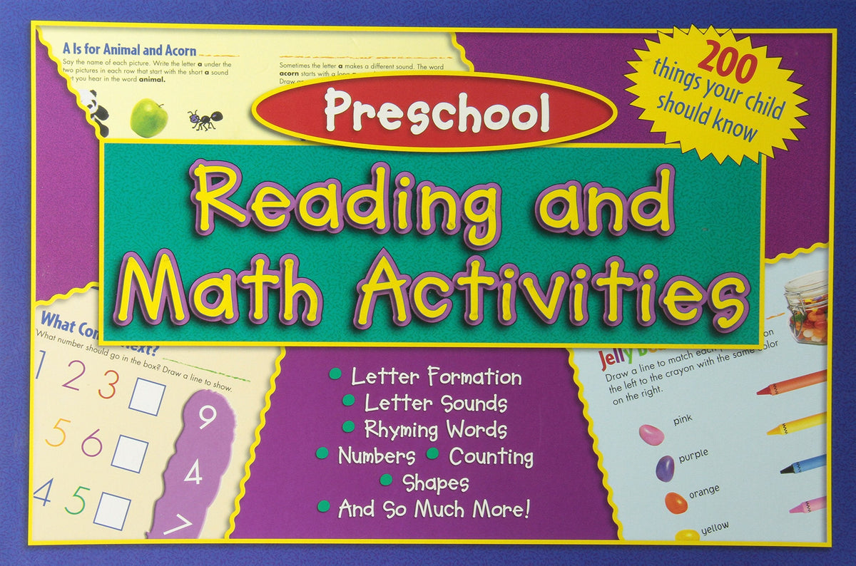 Kids Wide Activity Pad - Preschool: Reading and Math Activities
