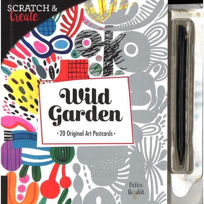 Scratch and Create: Wild Garden - 20 original art postcards