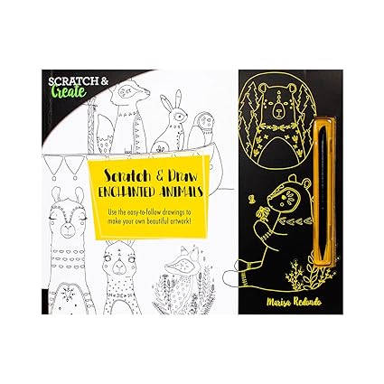 Scratch and Draw Enchanted Animals - Use the easy-to-follow drawings to make your own beautiful artwork!