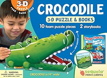 Crocodile: Wildlife 3D Puzzle and Books [With Puzzle]