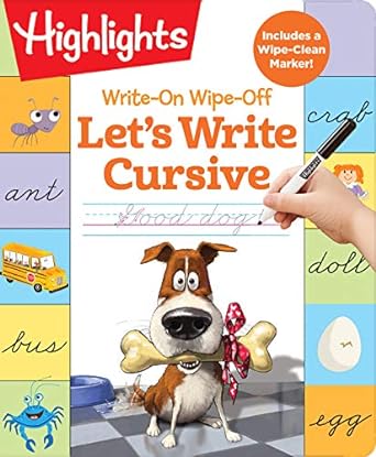Write-On Wipe-Off Let's Write Cursive