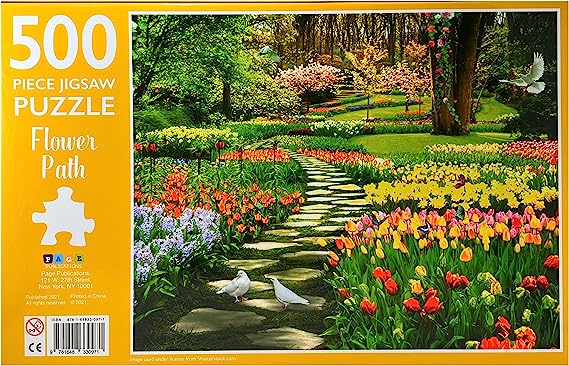 Flower Path 500 Pieces Jigsaw Puzzles for Adults, Teens and Kids by Page Publications