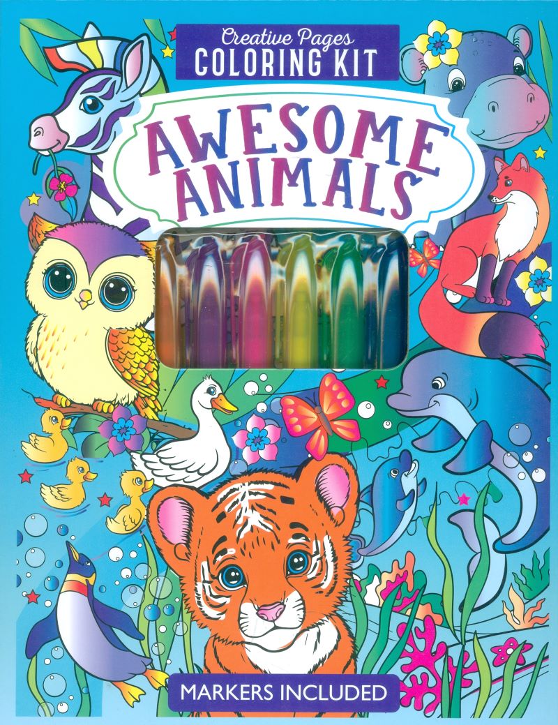 Creative Pages Coloring Book Awesome Animals
